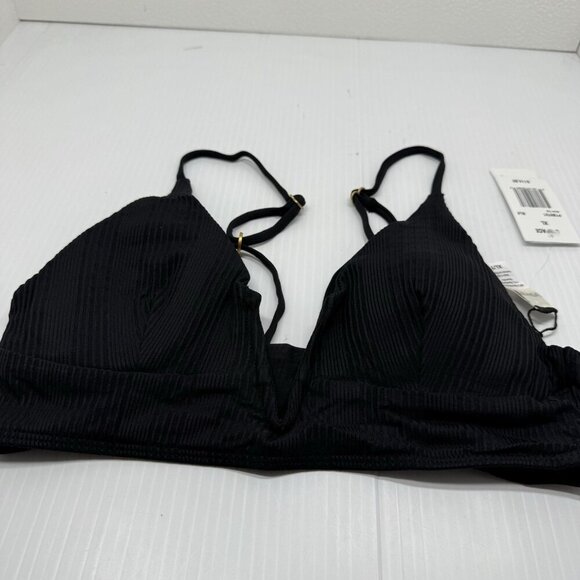 L Space Women's Black Siren V-Wire Front Bikini Top Size XL - Picture 6 of 9